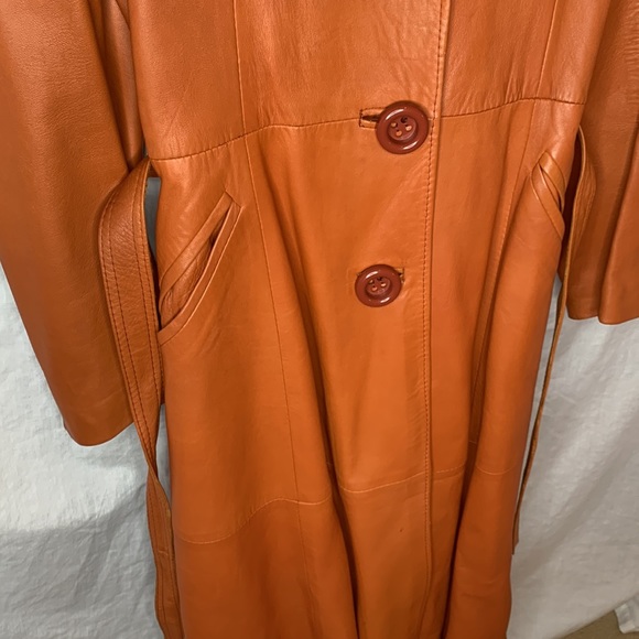 vintage Hermanos Veralo Madrid Spain flare skirt trench coat, see measurements - Picture 10 of 15